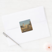Canada, Alberta, Calgary: Stadsgezicht vanaf 2 Vierkante Sticker (Envelop)
