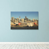 Canada, Alberta, Calgary: Stadsgezicht vanaf 3 Canvas Afdruk (Insitu (Houten vloer))