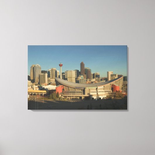 Canada, Alberta, Calgary: Stadsgezicht vanaf 3 Canvas Afdruk (Voorkant)