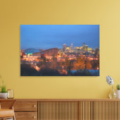 Canada, Alberta, Calgary: Stadsgezicht vanaf 4 Canvas Afdruk (Insitu (Woonkamer))