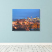 Canada, Alberta, Calgary: Stadsgezicht vanaf 4 Canvas Afdruk (Insitu (Houten vloer))
