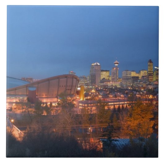 Canada, Alberta, Calgary: Stadsgezicht vanaf 4 Tegeltje (Voorkant)