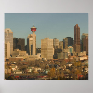 Canada, Alberta, Calgary: Stadsprofiel vanaf 2 Poster