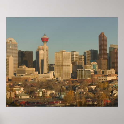 Canada, Alberta, Calgary: Stadsprofiel vanaf 2 Poster (Voorkant)