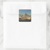 Canada, Alberta, Calgary: Stadsprofiel vanaf 3 Vierkante Sticker (Tas)