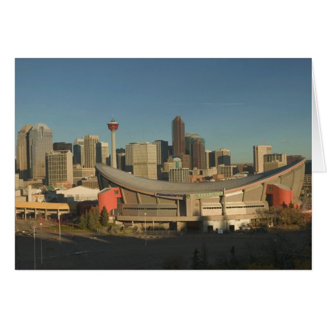 Canada, Alberta, Calgary: Stedelijk silhouet vanui (Voorkant Horizontaal)