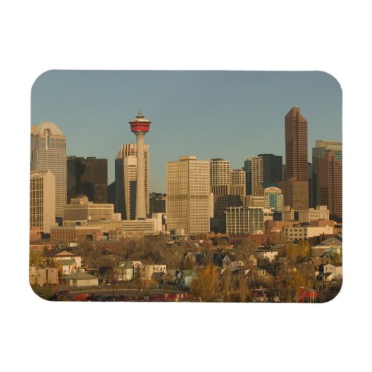 Canada, Alberta, Calgary: Stedelijk silhouet vanui Magneet (Horizontaal)