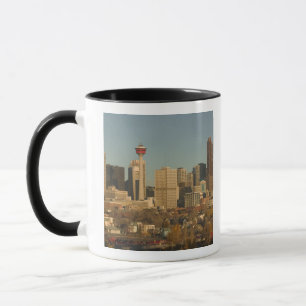 Canada, Alberta, Calgary: Stedelijk silhouet vanui Mok