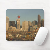 Canada, Alberta, Calgary: Stedelijk silhouet vanui Muismat (Met muis)