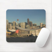 Canada, Alberta, Calgary: Stedelijk silhouet vanui Muismat (Met muis)