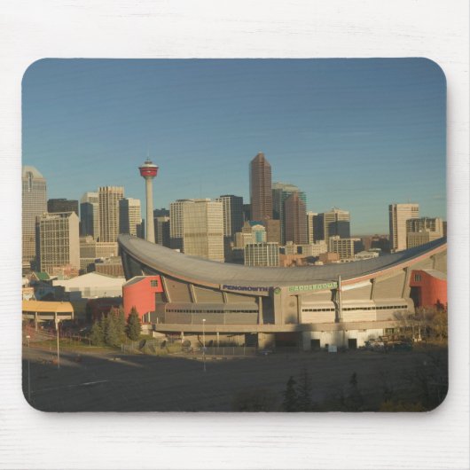 Canada, Alberta, Calgary: Stedelijk silhouet vanui Muismat (Voorkant)