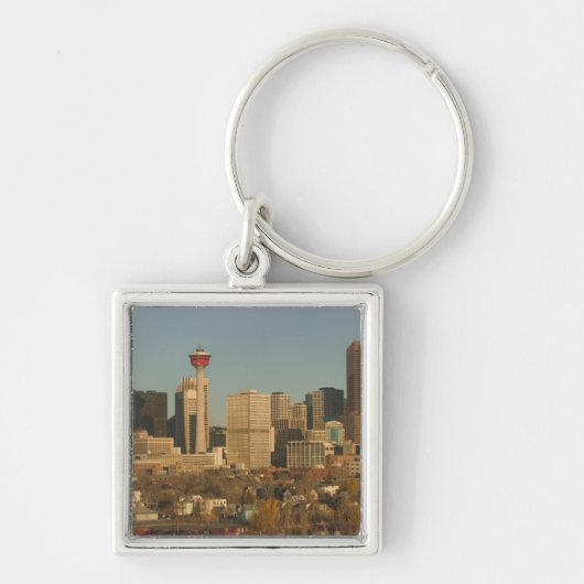 Canada, Alberta, Calgary: Stedelijk silhouet vanui Sleutelhanger (Voorkant)