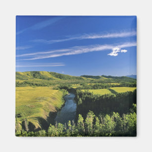 Canada, Alberta, De Highwood-rivier langs de Magneet