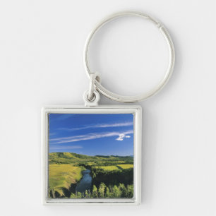 Canada, Alberta, De Highwood-rivier langs de Sleutelhanger