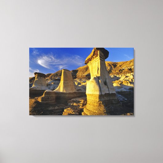 Canada, Alberta, Drumheller. Hoedoes. Canvas Afdruk (Voorkant)