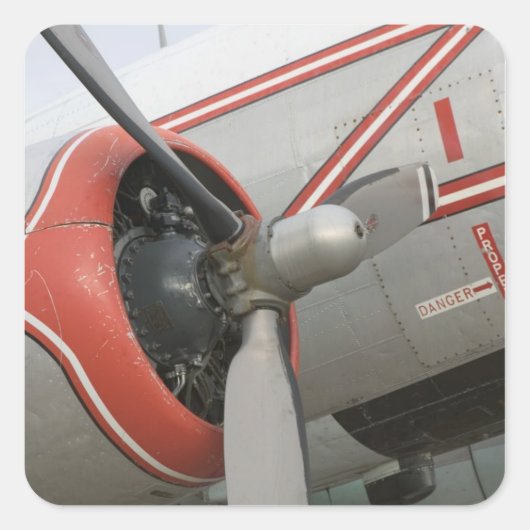 Canada, Alberta, Edmonton: Alberta Aviation Vierkante Sticker (Voorkant)