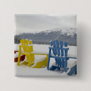 Canada, Alberta, Jasper, Jasper NP. Fairmont Vierkante Button 5,1 Cm