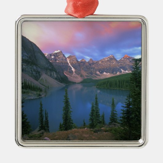 Canada, Alberta, Lake Moraine bij Dawn, Banff Metalen Ornament (Voorkant)