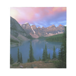 Canada, Alberta, Lake Moraine bij zonsopgang, Banf Notitieblok