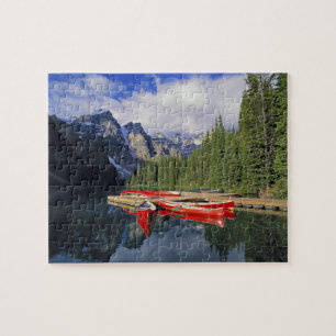 Canada, Alberta, Moraine Lake. Het glasachtige Legpuzzel