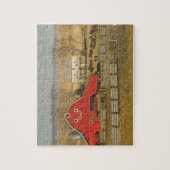 Canada, Alberta, Pincher Creek: Red Barn en Ranch Legpuzzel (Verticaal)