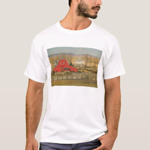 Canada, Alberta, Pincher Creek: Rode schuur & ranc T-shirt
