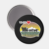 Canada Alberta Rocky Mountains Love Alberta Magneet (Voorkant / Achterkant)