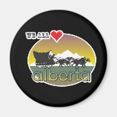 Canada Alberta Rocky Mountains Love Alberta Magneet (Voorkant)