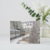 Canada, Alberta. Sneeuwtrein VIA Rail tussen Briefkaart (Staand voorkant)