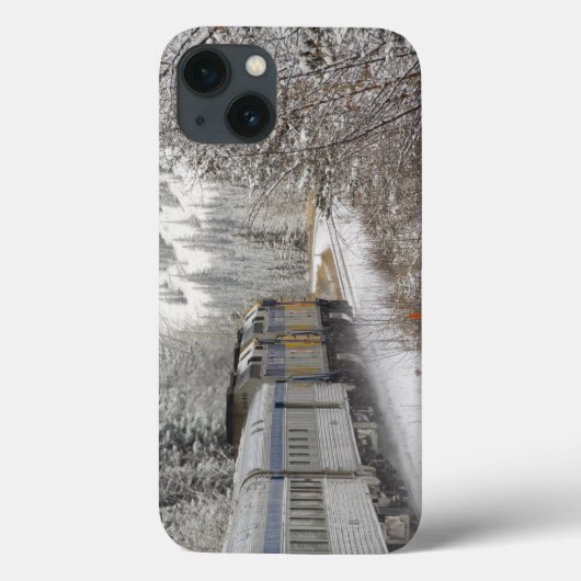 Canada, Alberta. Sneeuwtrein VIA Rail tussen Case-Mate iPhone Case (Achterkant)
