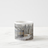 Canada, Alberta. Sneeuwtrein VIA Rail tussen Espresso Kop (Voorkant)