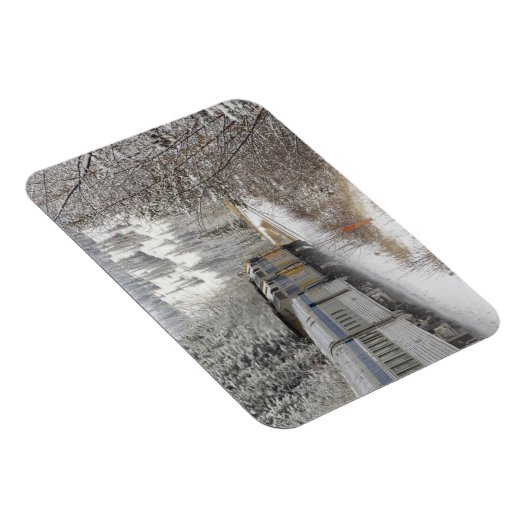 Canada, Alberta. Sneeuwtrein VIA Rail tussen Magneet (Rechterzijde)