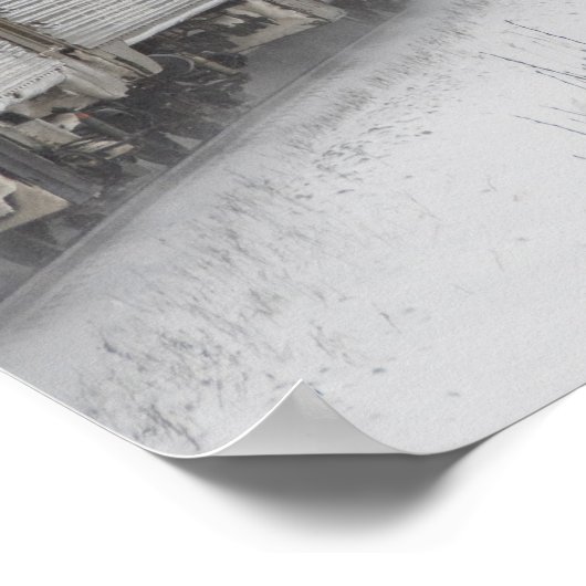 Canada, Alberta. Sneeuwtrein VIA Rail tussen Poster (Hoek)