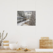 Canada, Alberta. Sneeuwtrein VIA Rail tussen Poster (Keuken)