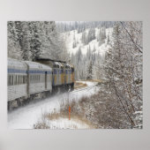 Canada, Alberta. Sneeuwtrein VIA Rail tussen Poster (Voorkant)