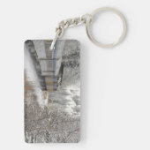 Canada, Alberta. Sneeuwtrein VIA Rail tussen Sleutelhanger (achterkant)