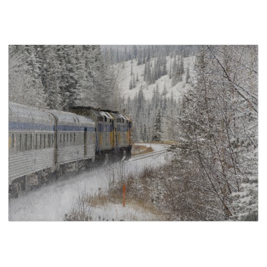 Canada, Alberta. Sneeuwtrein VIA Rail tussen Snijplank (Voorkant)