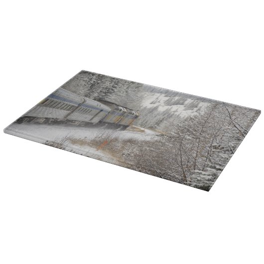 Canada, Alberta. Sneeuwtrein VIA Rail tussen Snijplank (Hoek)