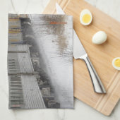 Canada, Alberta. Sneeuwtrein VIA Rail tussen Theedoek (Quarter Fold)