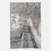 Canada, Alberta. Sneeuwtrein VIA Rail tussen Theedoek (Verticaal)