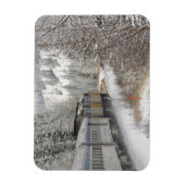 Canada, Alberta. VIA Rail Sneeuwtrein tussen Magneet (Verticaal)