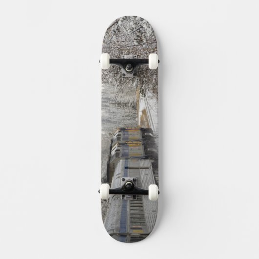 Canada, Alberta. VIA Rail Sneeuwtrein tussen Skateboard (Voorkant)