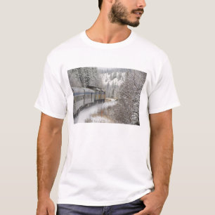 Canada, Alberta. VIA Rail Sneeuwtrein tussen T-shirt