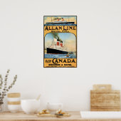 CANADA ALLAN LINE Steamship Vintage Travel Poster (Keuken)