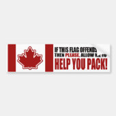 CANADA als deze vlag jou aanvalt Bumpersticker (Voorkant)