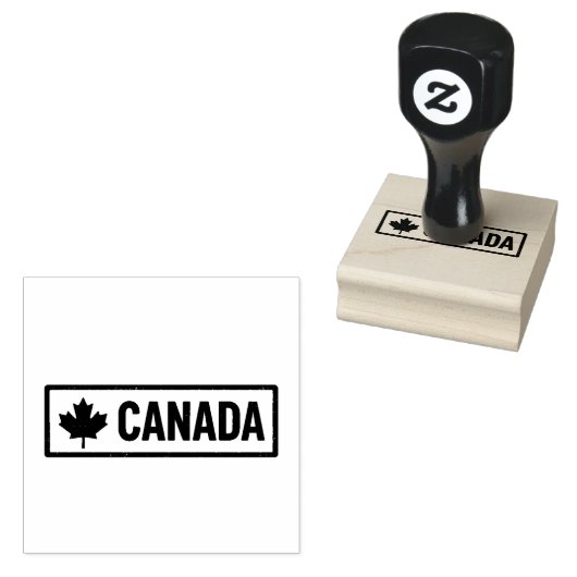 Canada Ambachtelijk Compact Glad Zwart Straal Inkt Rubberstempel (Gestempeld)