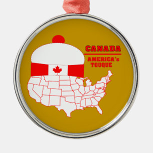Canada-America's Cool Tuque Metalen Ornament