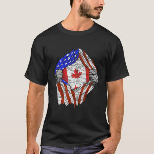 Canada Amerikaanse Vlag Canaday Dag T-shirt