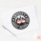 Canada Amerika's grootste nationale park Ronde Sticker (Envelop)