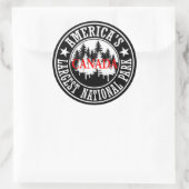 Canada Amerika's grootste nationale park Ronde Sticker (Tas)